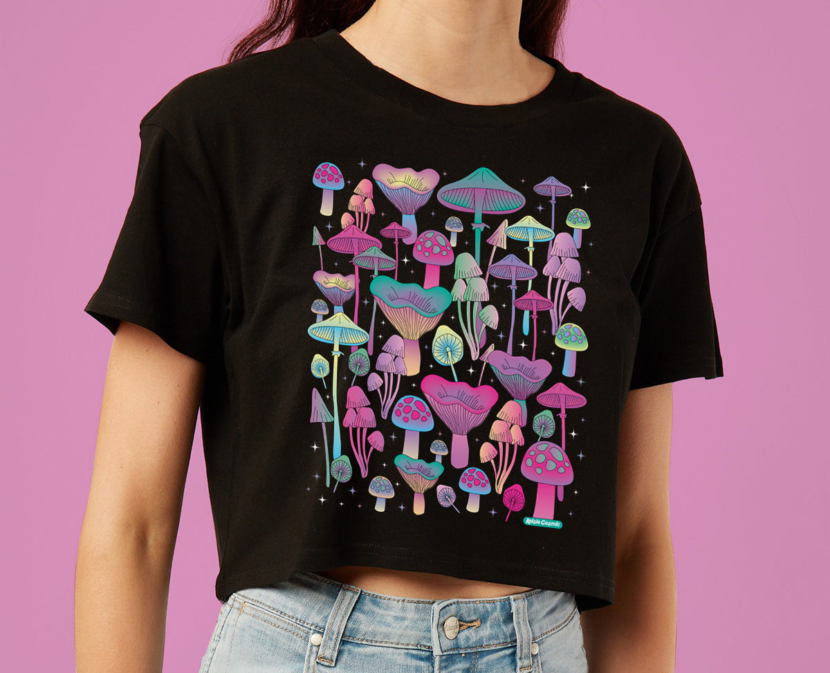 Magical Mushrooms Crop Tee