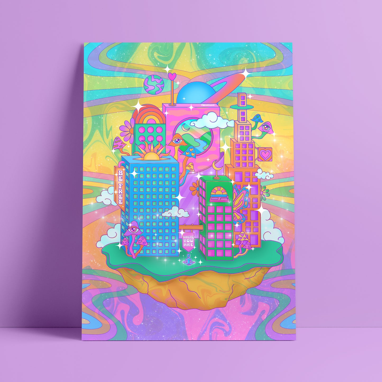 Be Free Where You Are Art Print
