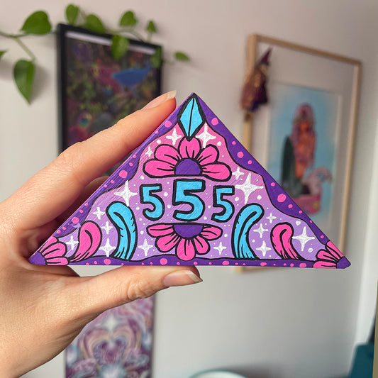 555 Angel Number Mini Painting Wall Charm