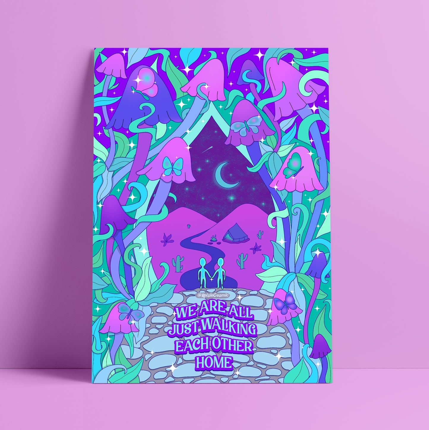 Walking Each Other Home Art Print