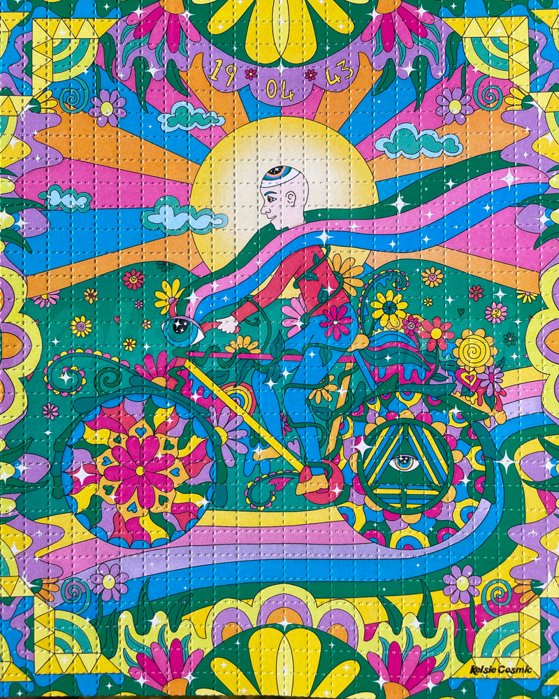 Bicycle Day Blotter Art