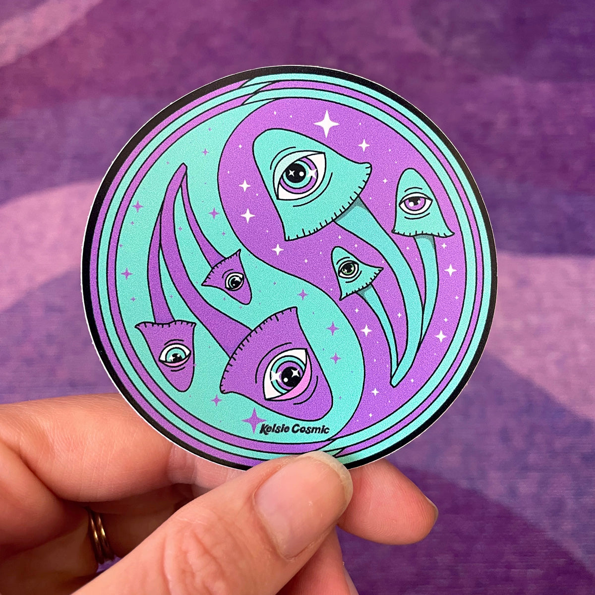 Mushroom Yin Yang Sticker