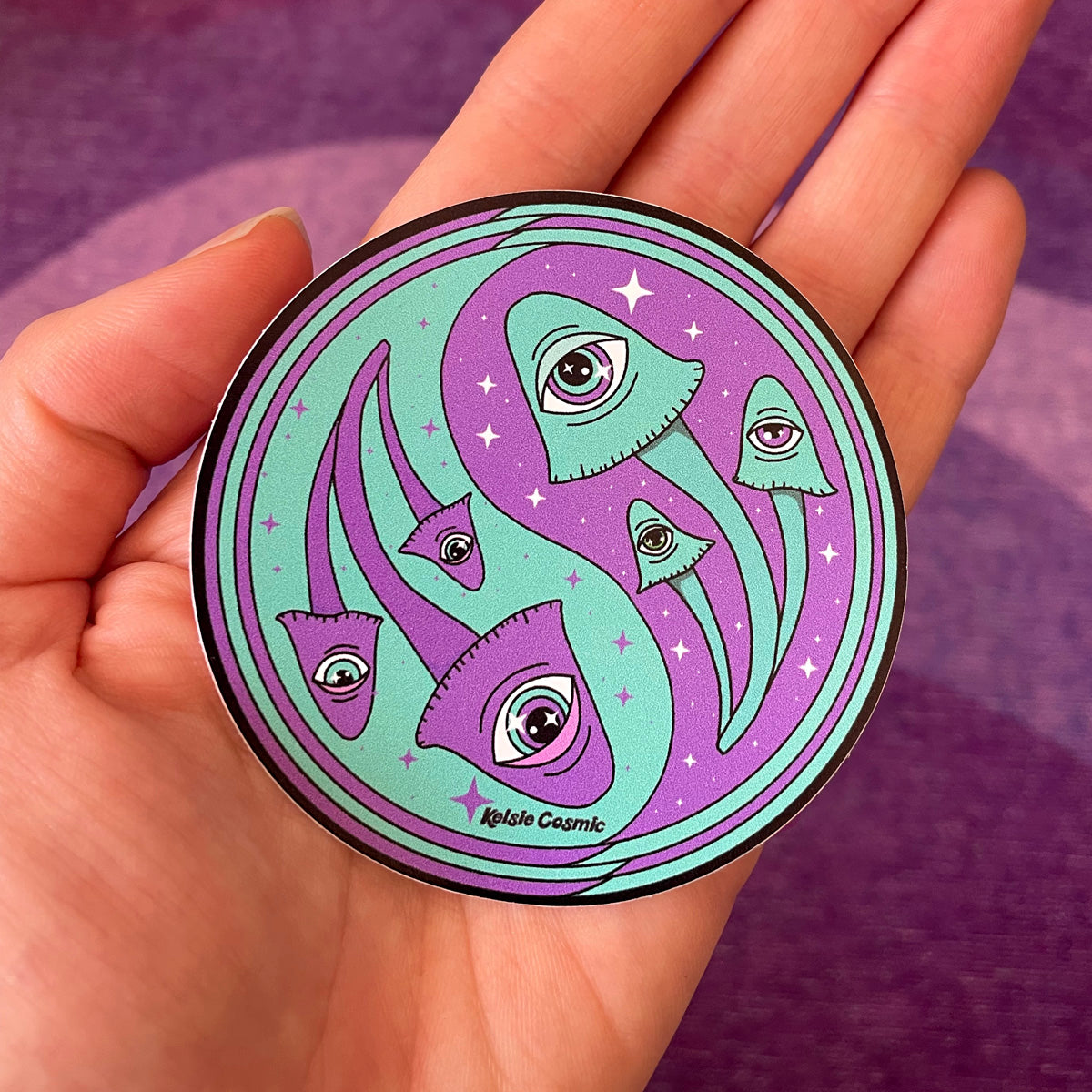 Mushroom Yin Yang Sticker