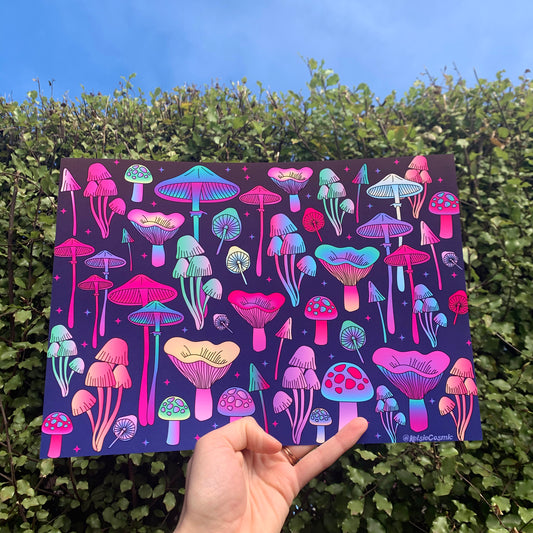Magical Mushrooms Art Print