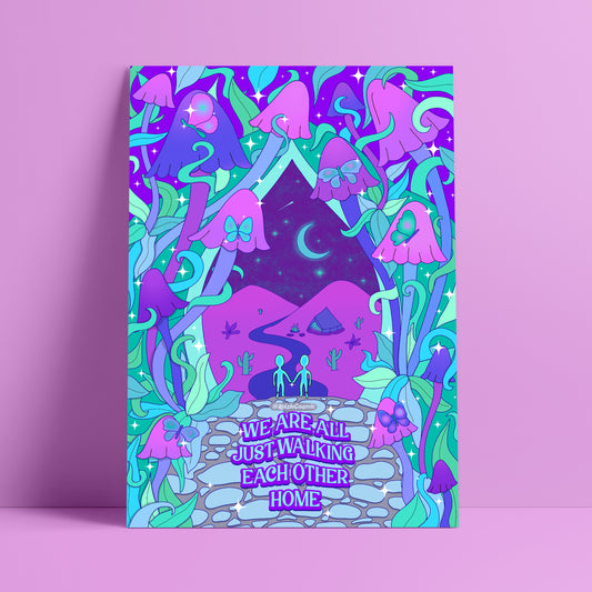 Walking Each Other Home Art Print