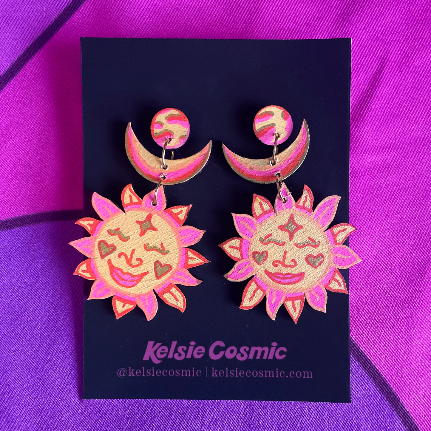 Sunshine Hand Painted Earrings