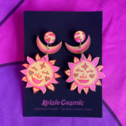 Sunshine Hand Painted Earrings