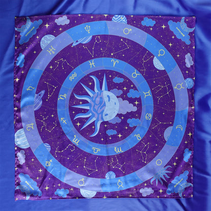 Celestial Zodiac Satin Scarf