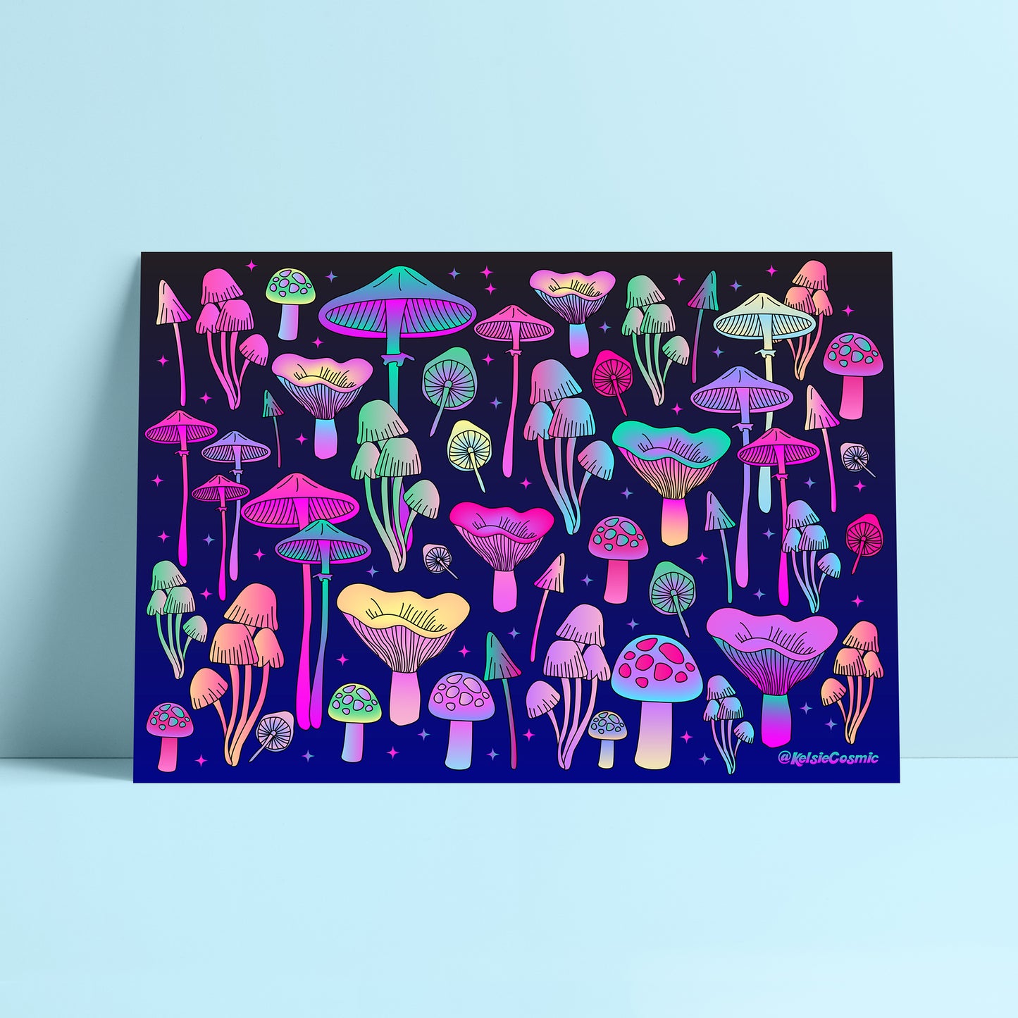 Magical Mushrooms Art Print