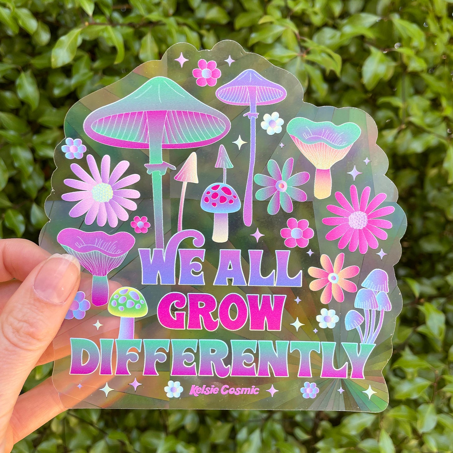 We All Grow Differently Suncatcher Decal
